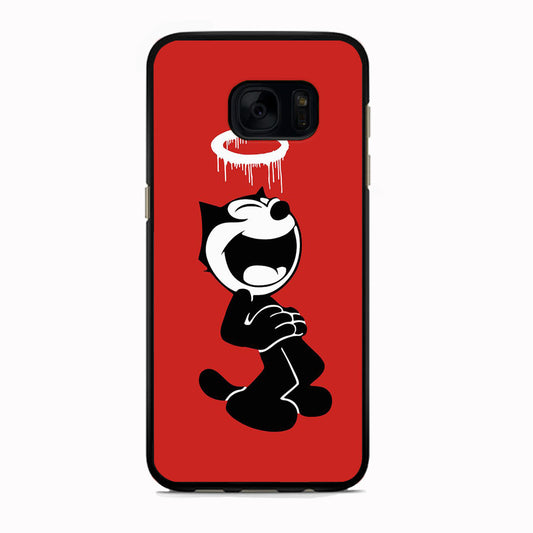 Felix The Cat Laugh Maroon Samsung Galaxy S7 Case