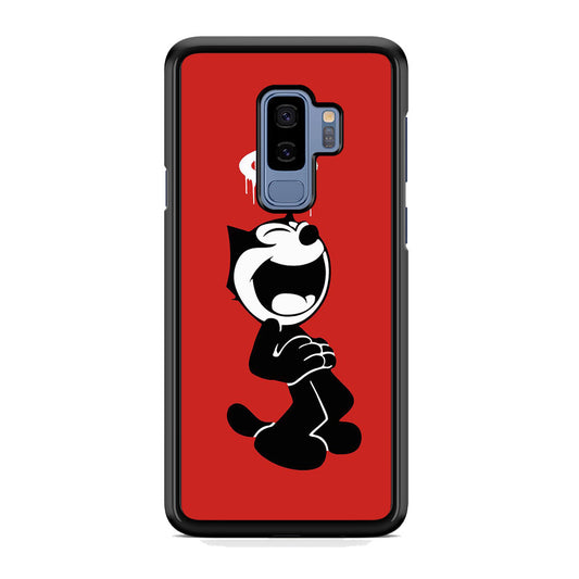 Felix The Cat Laugh Maroon Samsung Galaxy S9 Plus Case