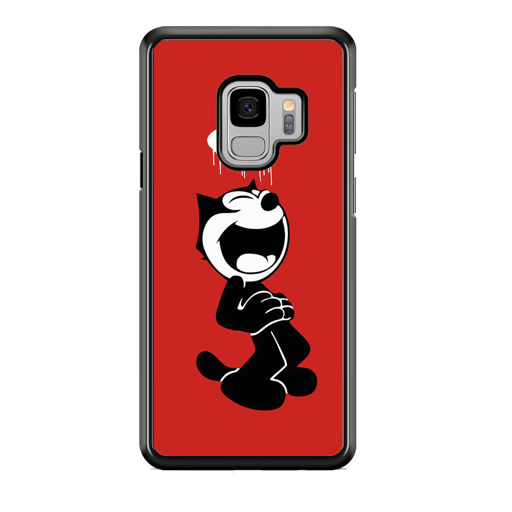 Felix The Cat Laugh Maroon Samsung Galaxy S9 Case