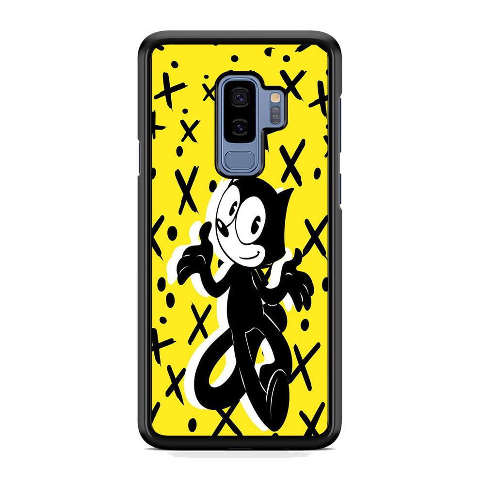 Felix The Cat Yellow Samsung Galaxy S9 Plus Case