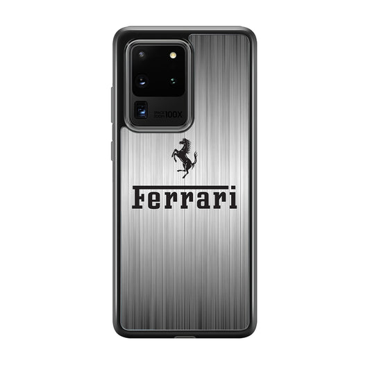Ferrari Silver Grey Samsung Galaxy S20 Ultra Case - Ezzystore