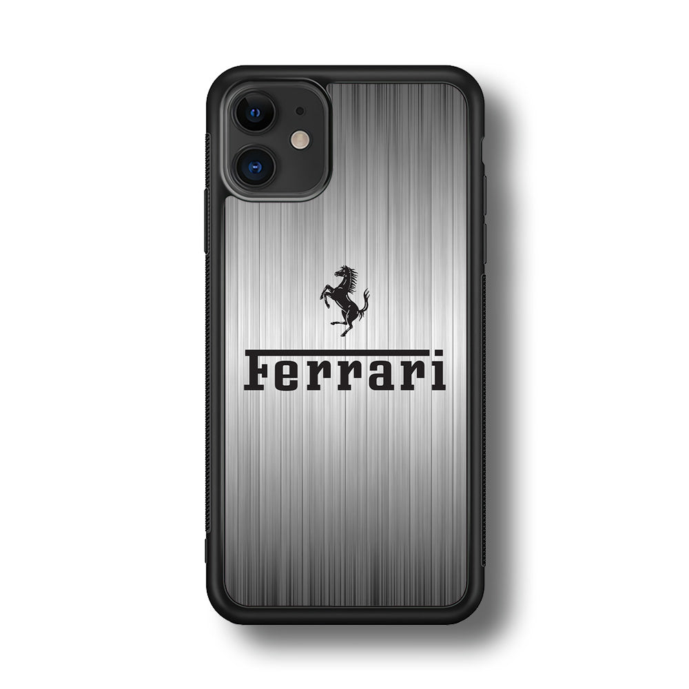 Ferrari Silver Grey iPhone 11 Case - Ezzystore
