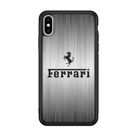 Ferrari Silver Grey iPhone Xs Max Case - Ezzystore