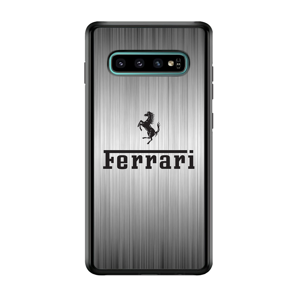 Ferrari Silver Grey Samsung Galaxy S10 Plus Case - Ezzystore