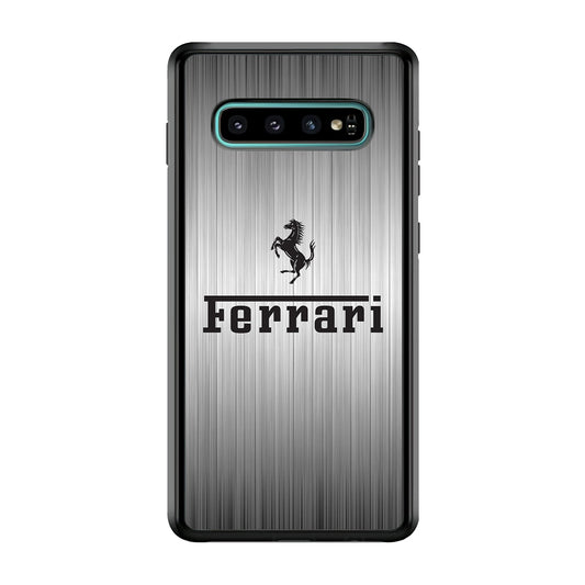 Ferrari Silver Grey Samsung Galaxy S10 Plus Case - Ezzystore