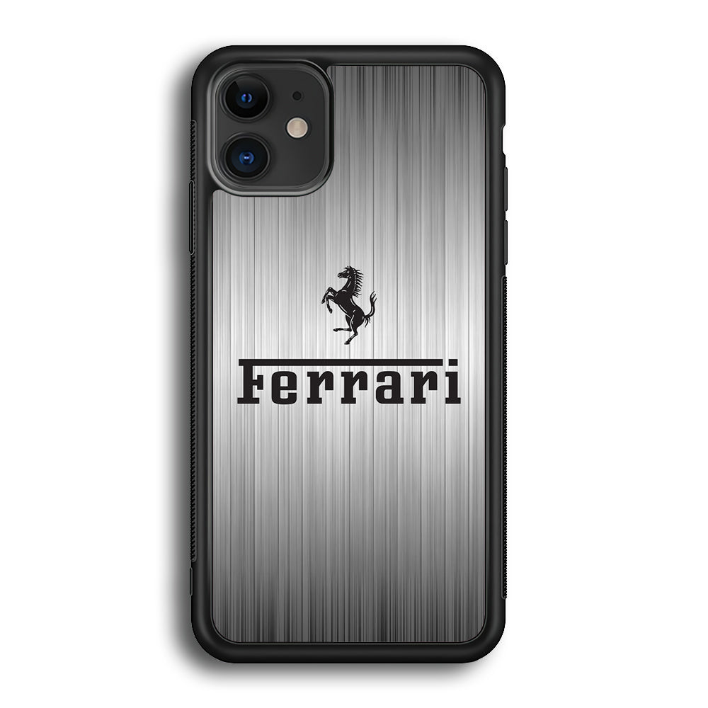 Ferrari Silver Grey iPhone 12 Case - Ezzystore