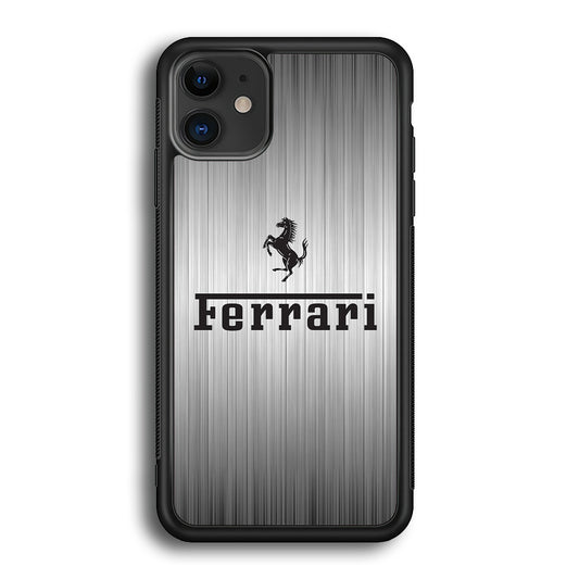 Ferrari Silver Grey iPhone 12 Case - Ezzystore
