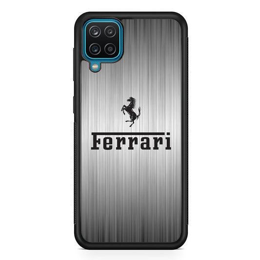 Ferrari Silver Grey Samsung Galaxy A12 Case - Ezzystore