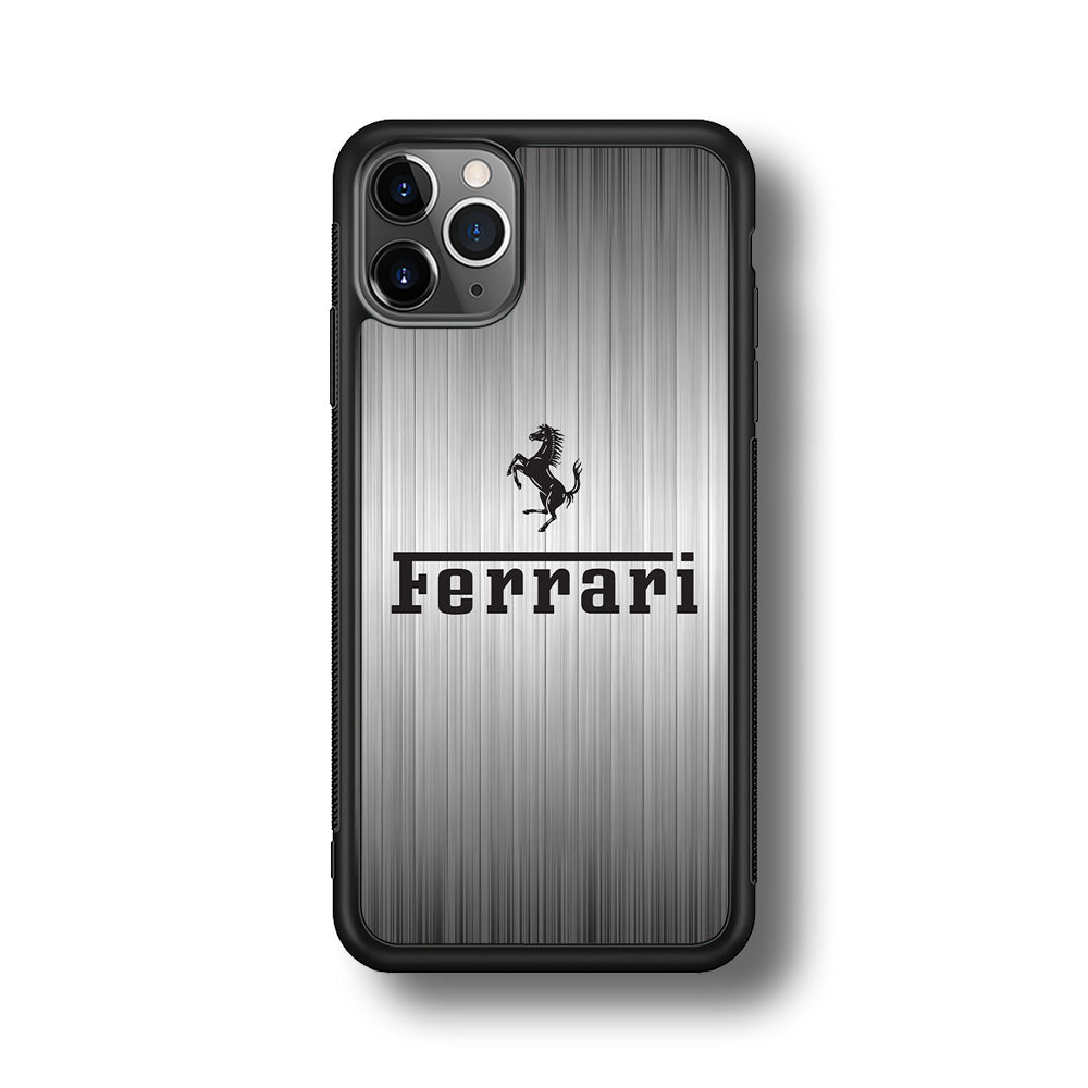 Ferrari Silver Grey iPhone 11 Pro Max Case - Ezzystore