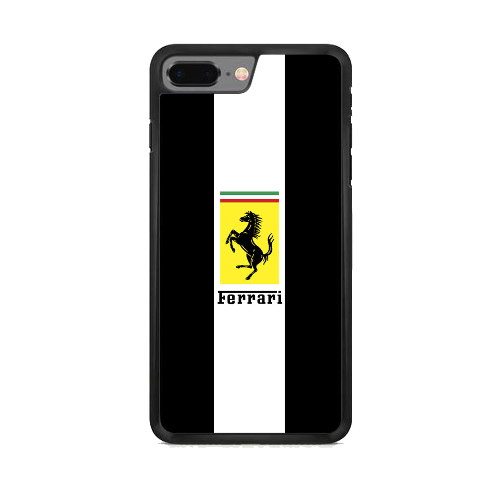 Ferrari Stripe White iPhone 8 Plus Case - Ezzystore