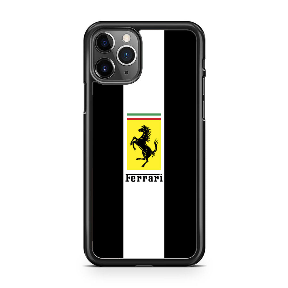Ferrari Stripe White iPhone 11 Pro Max Case - Ezzystore