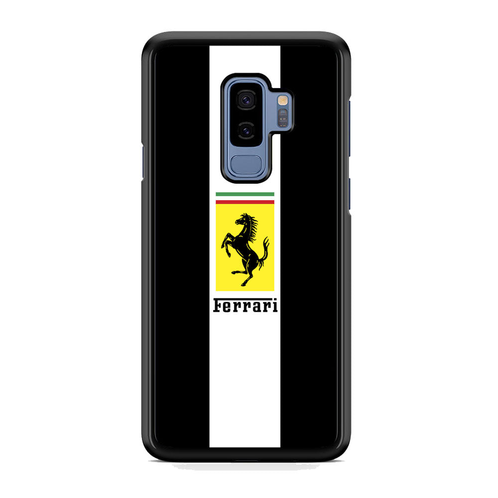 Ferrari Stripe White Samsung Galaxy S9 Plus Case - Ezzystore