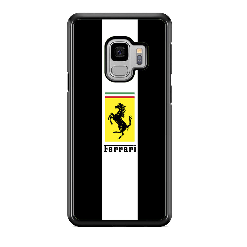 Ferrari Stripe White Samsung Galaxy S9 Case - Ezzystore