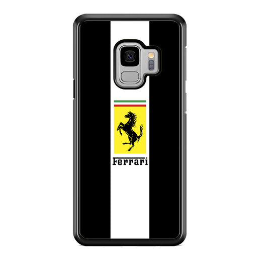 Ferrari Stripe White Samsung Galaxy S9 Case - Ezzystore
