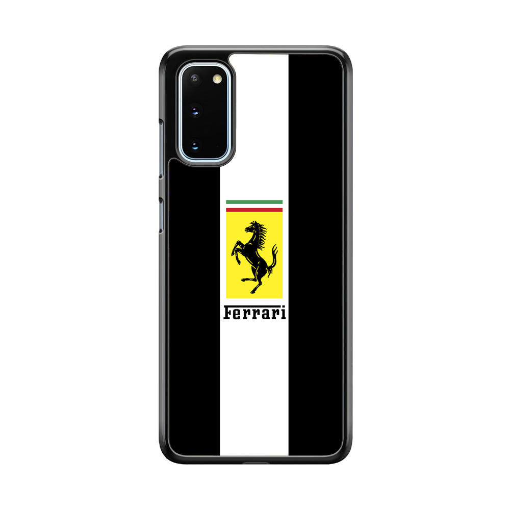 Ferrari Stripe White Samsung Galaxy S20 Case - Ezzystore