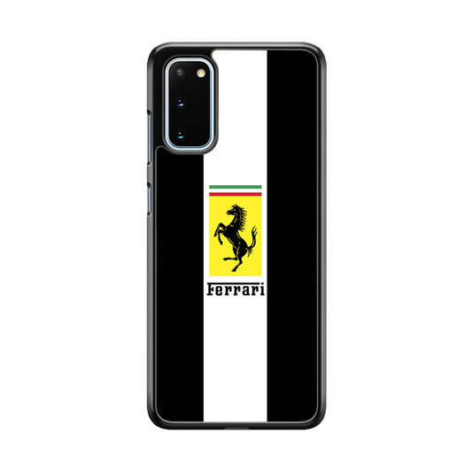 Ferrari Stripe White Samsung Galaxy S20 Case - Ezzystore