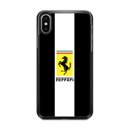 Ferrari Stripe White iPhone X Case - Ezzystore
