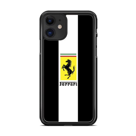 Ferrari Stripe White iPhone 11 Case - Ezzystore