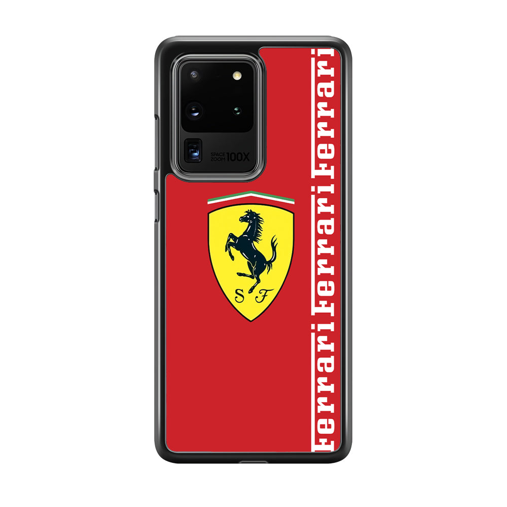 Ferrari Word Maroon Emlem Samsung Galaxy S20 Ultra Case - Ezzystore