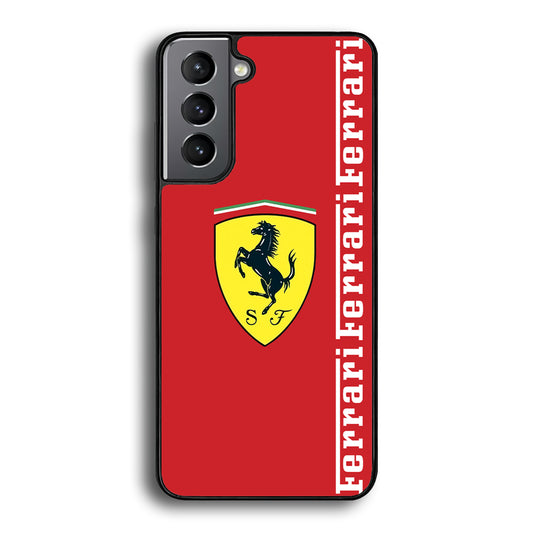Ferrari Word Maroon Emlem Samsung Galaxy S21 Case - Ezzystore