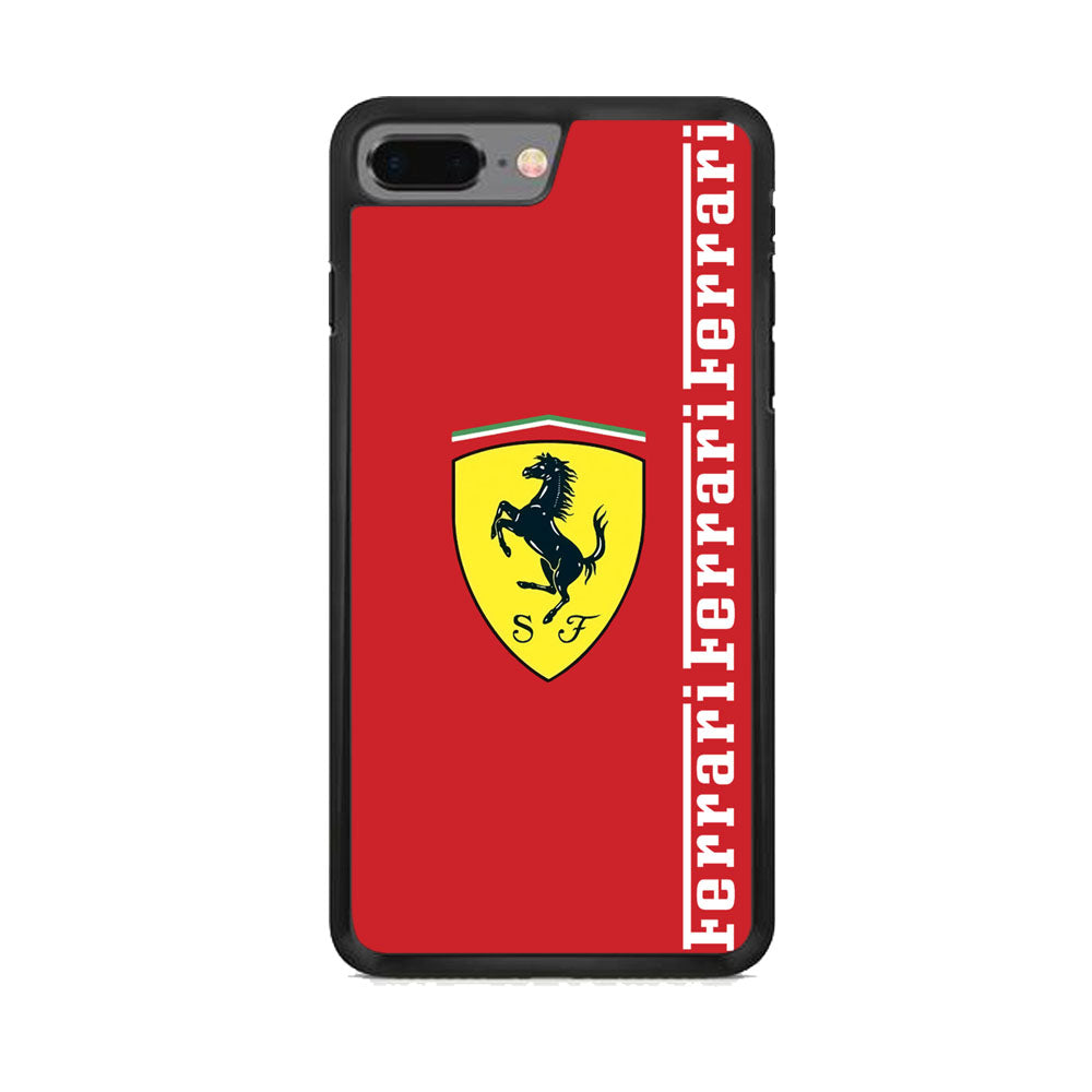 Ferrari Word Maroon Emlem iPhone 7 Plus Case - Ezzystore