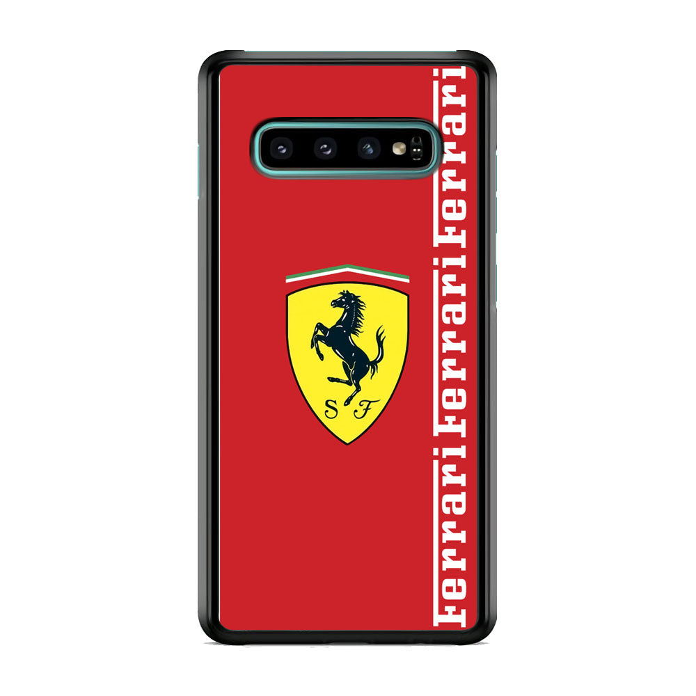 Ferrari Word Maroon Emlem Samsung Galaxy S10 Plus Case - Ezzystore