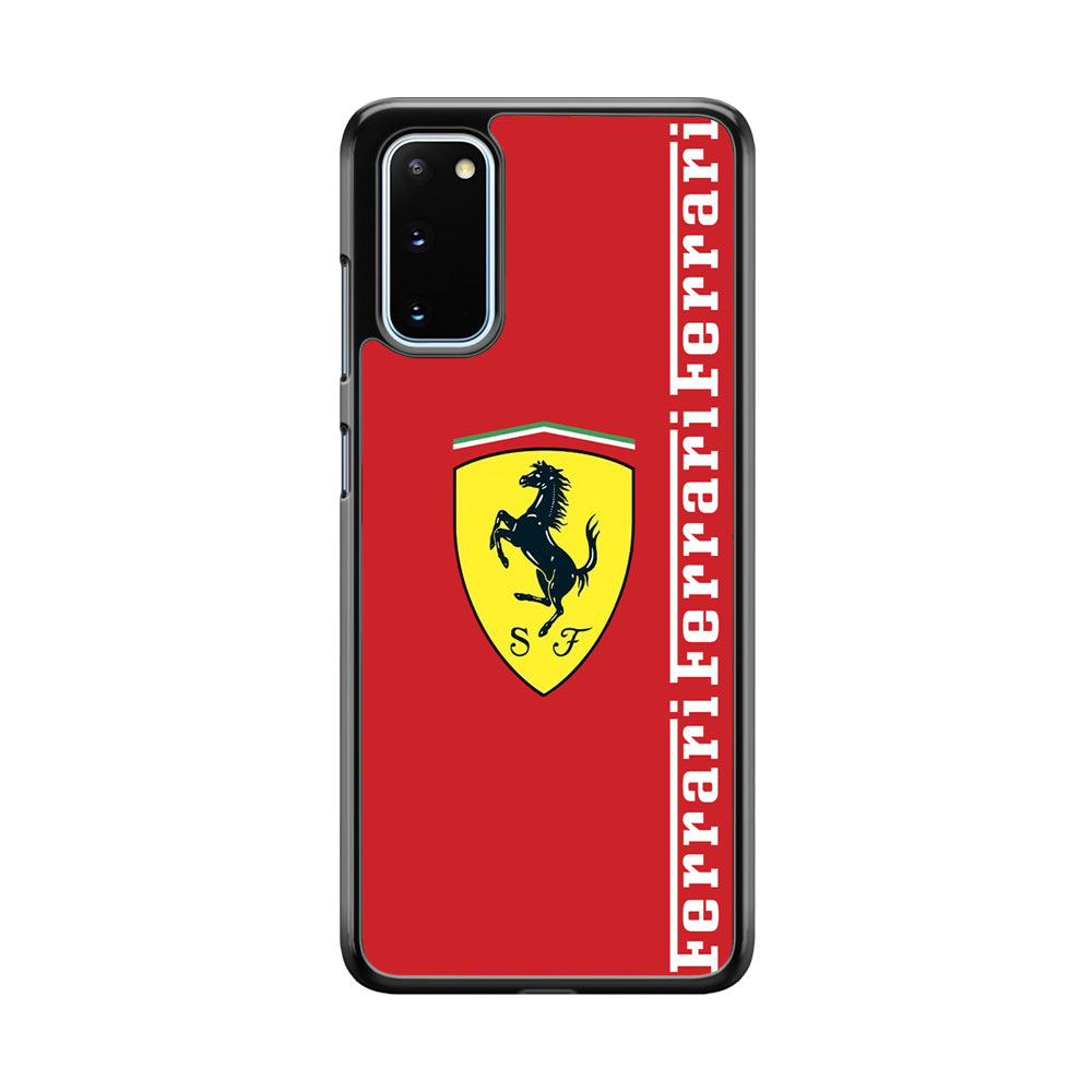 Ferrari Word Maroon Emlem Samsung Galaxy S20 Case - Ezzystore