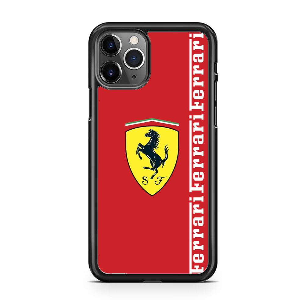 Ferrari Word Maroon Emlem iPhone 11 Pro Case - Ezzystore