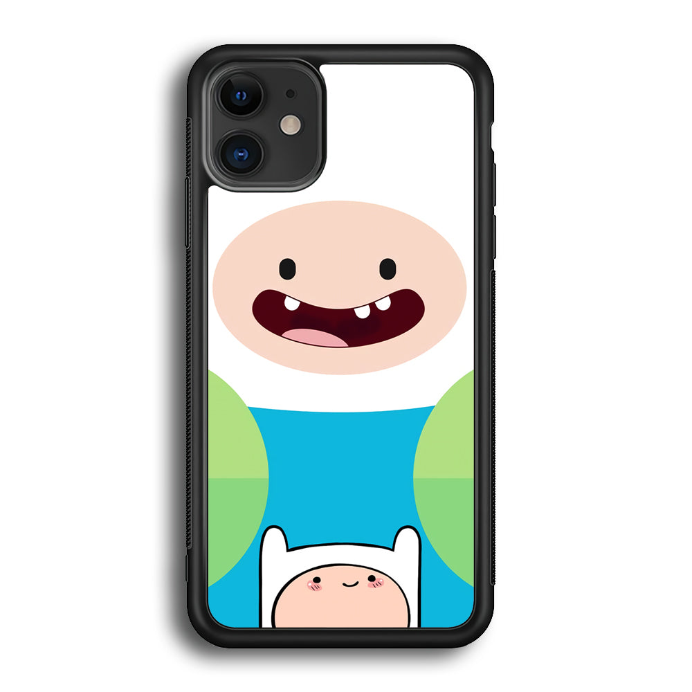 Fin Adventure Time Smiling Face iPhone 12 Case