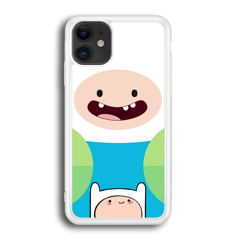 Fin Adventure Time Smiling Face iPhone 12 Case