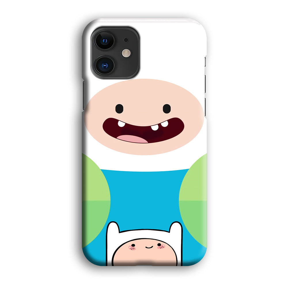 Fin Adventure Time Smiling Face iPhone 12 Case