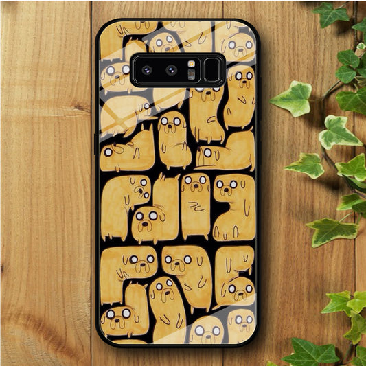 Finn And Jake Doodle Samsung Galaxy Note 8 Tempered Glass Case