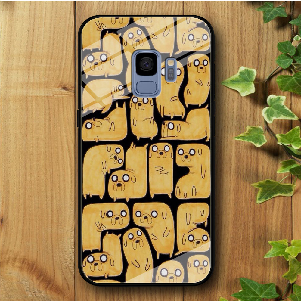 Finn And Jake Doodle Samsung Galaxy S9 Tempered Glass Case