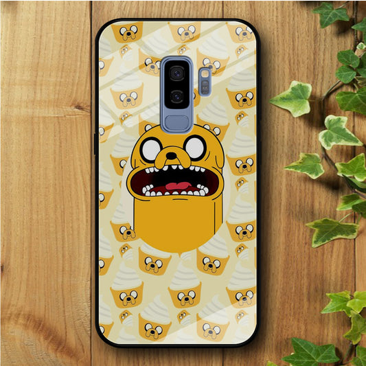 Finn And Jake Doodle Ice Cream Samsung Galaxy S9 Plus Tempered Glass Case
