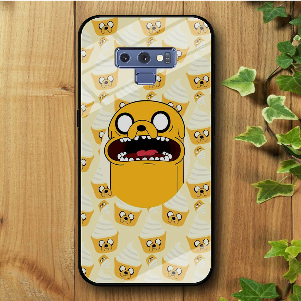 Finn And Jake Doodle Ice Cream Samsung Galaxy Note 9 Tempered Glass Case