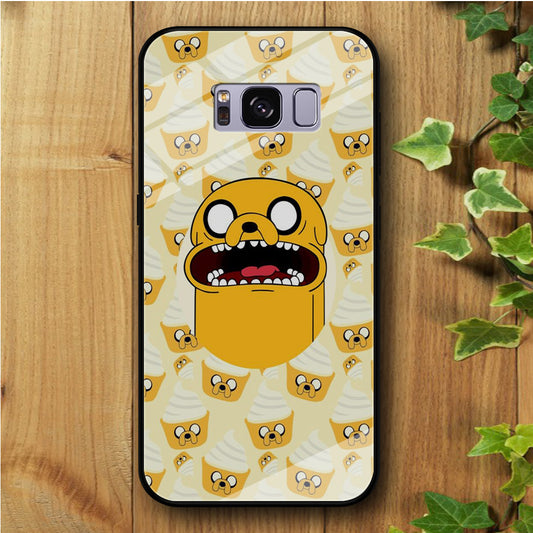 Finn And Jake Doodle Ice Cream Samsung Galaxy S8 Tempered Glass Case