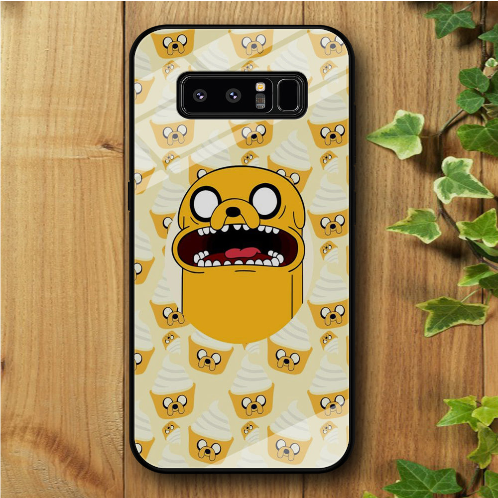 Finn And Jake Doodle Ice Cream Samsung Galaxy Note 8 Tempered Glass Case