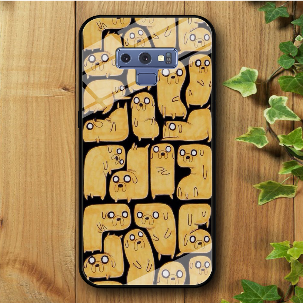 Finn And Jake Doodle Samsung Galaxy Note 9 Tempered Glass Case