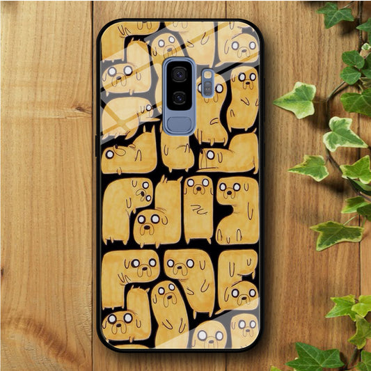 Finn And Jake Doodle Samsung Galaxy S9 Plus Tempered Glass Case