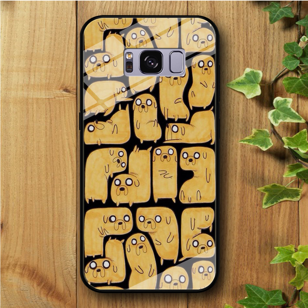 Finn And Jake Doodle Samsung Galaxy S8 Plus Tempered Glass Case