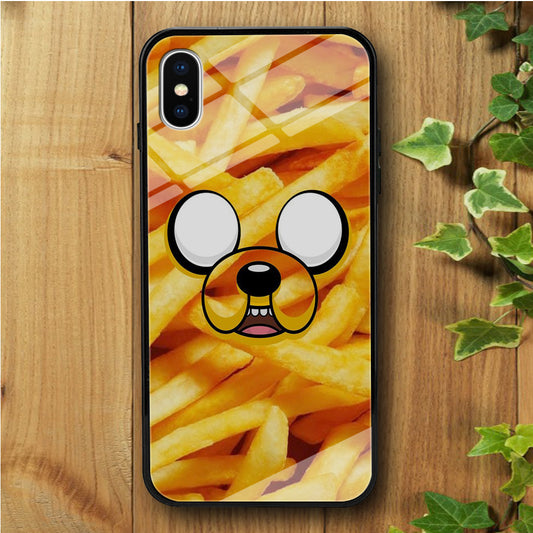 Finn And Jake Potatoes iPhone X Tempered Glass Case