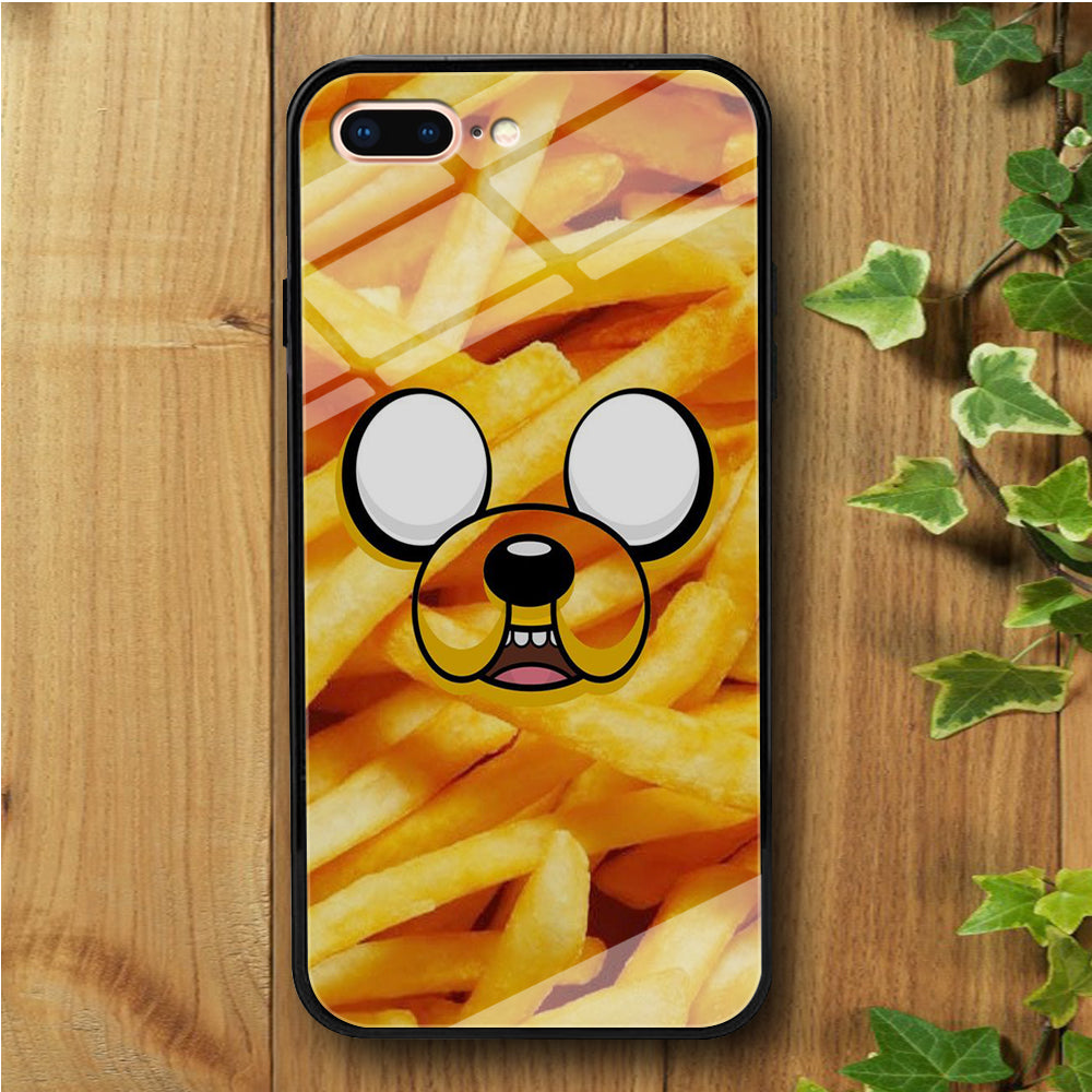 Finn And Jake Potatoes iPhone 7 Plus Tempered Glass Case