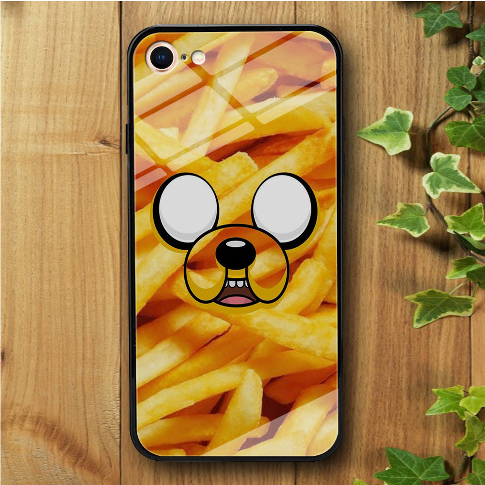Finn And Jake Potatoes iPhone 8 Tempered Glass Case