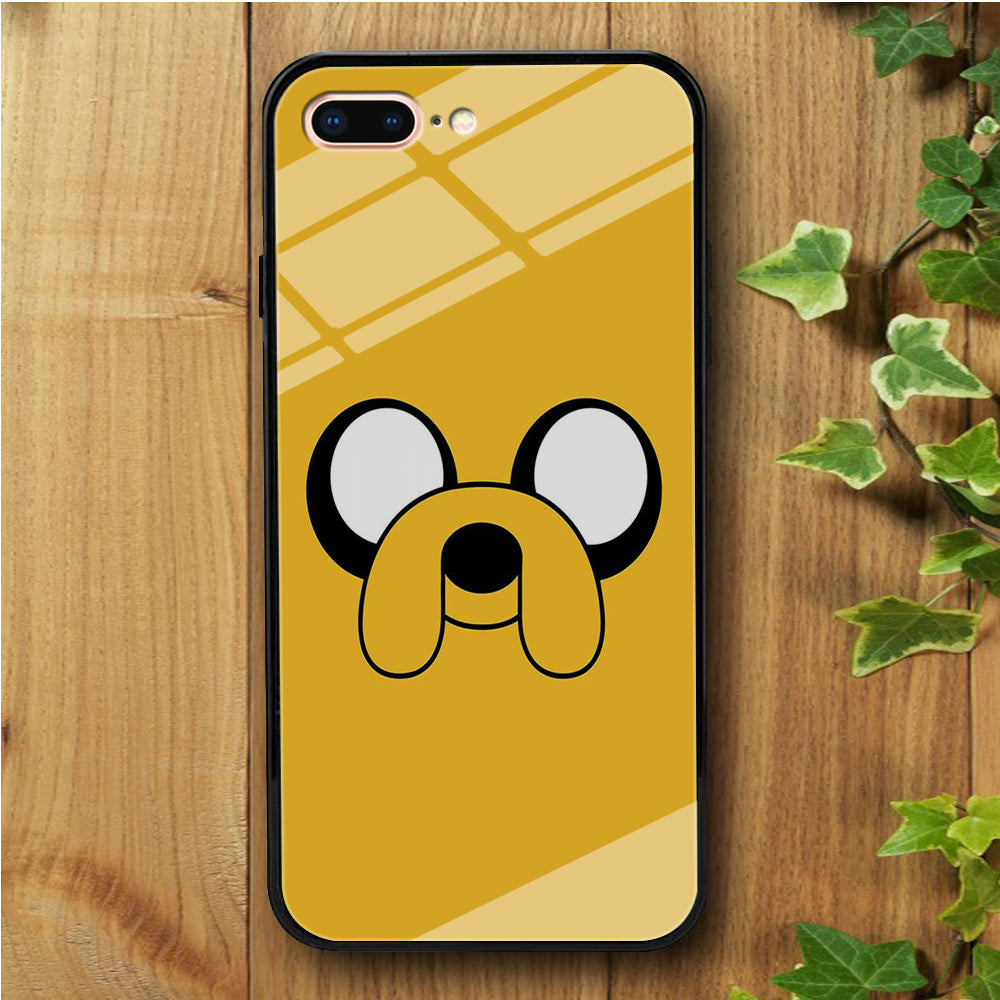 Finn And Jake Yellow iPhone 8 Plus Tempered Glass Case