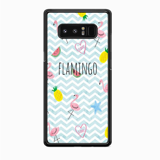 Flamingo Blue Chevron Samsung Galaxy Note 8 Case - ezzyst
