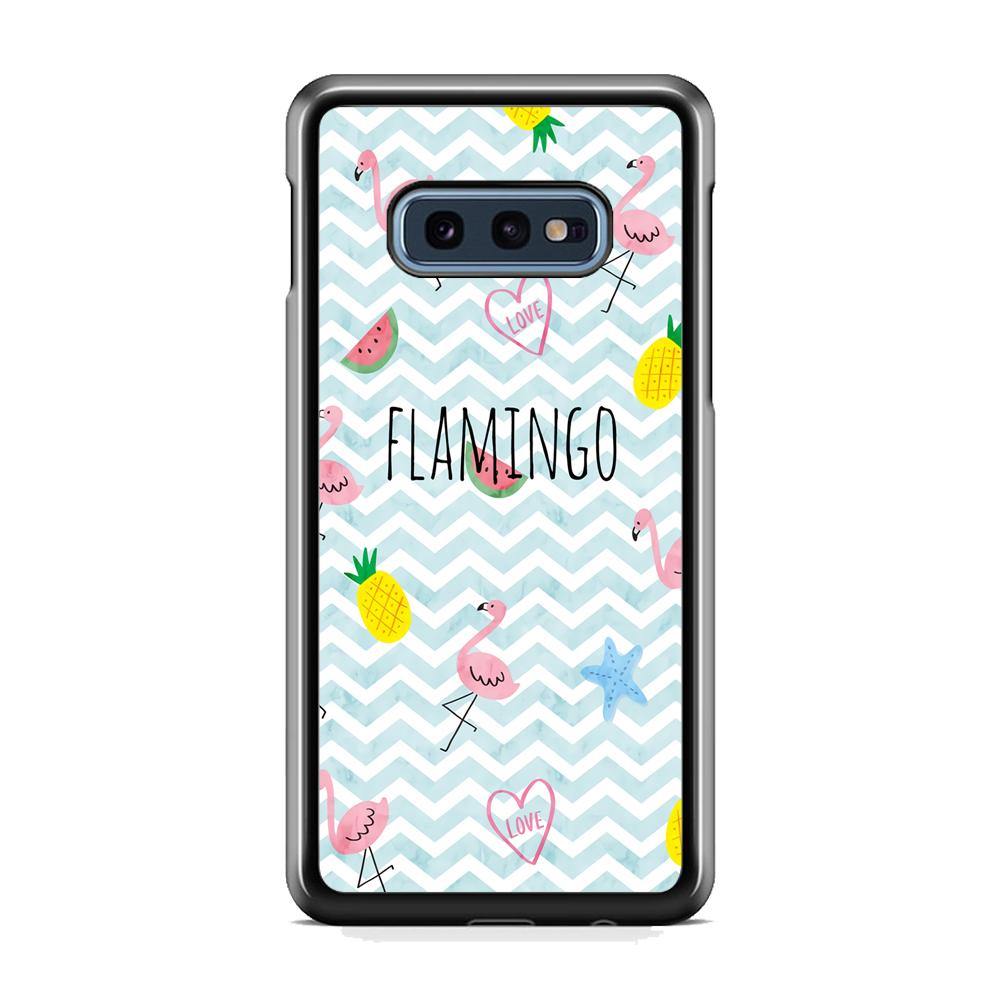 Flamingo Blue Chevron Samsung Galaxy 10e Case - ezzyst