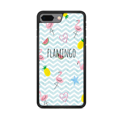 Flamingo Blue Chevron iPhone 8 Plus Case - ezzyst