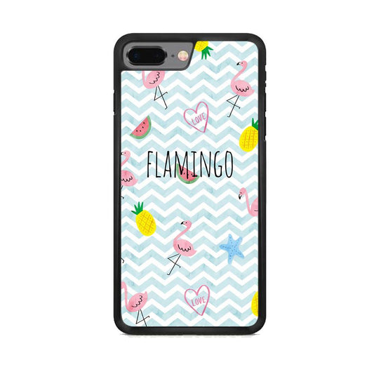 Flamingo Blue Chevron iPhone 8 Plus Case - ezzyst