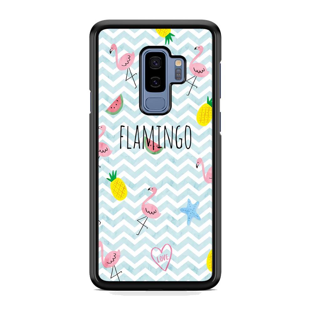 Flamingo Blue Chevron Samsung Galaxy S9 Plus Case - ezzyst