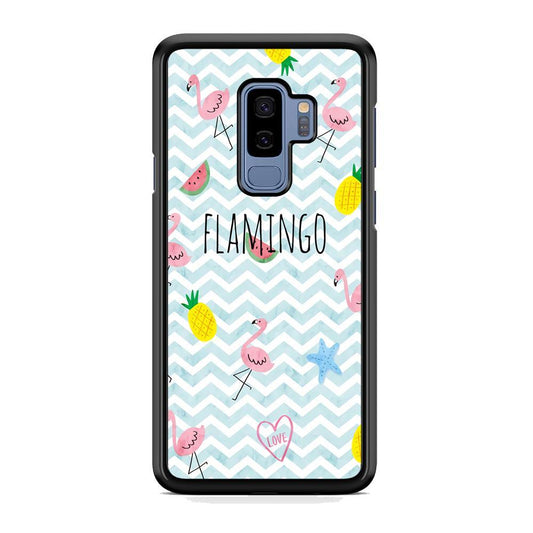 Flamingo Blue Chevron Samsung Galaxy S9 Plus Case - ezzyst